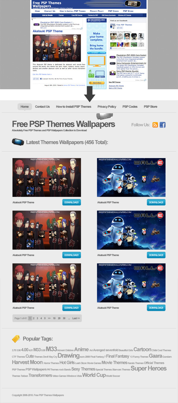 30 Minute Redesign: Free PSP Themes Wallpapers | PSDFan