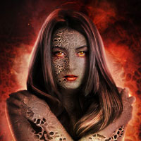 Create a Fantastically Textured Flaming Portrait