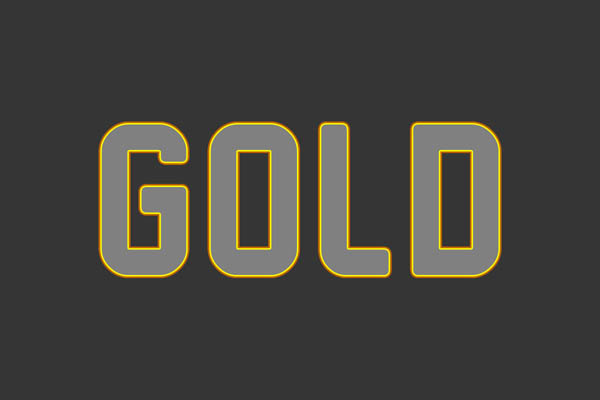Объёмные золотые буквы в Photoshop