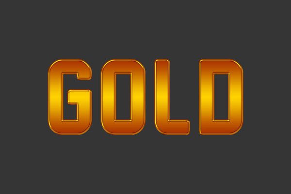 Объёмные золотые буквы в Photoshop
